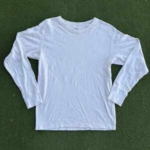 Buck Mason Mens Service Rib Crew Thermal Shirt Sans Long Sleeve Medium Cream